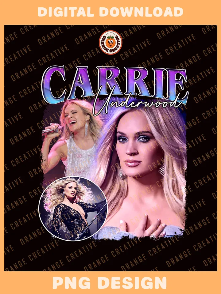 Ca.rrie Underwood Singer Retro Bootleg T-shirt PNG, 90s Bootleg Template, Graphic Ca.rrie Underwood PNG Files, Custom Bootleg Hip Hop Rap Tee, Digital Download