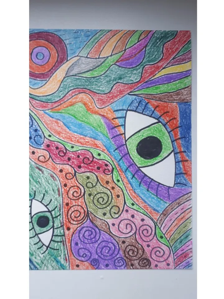 Abstraction #2026, Abstract Art Pencil Drawing Contemporary Artwork Modern Art