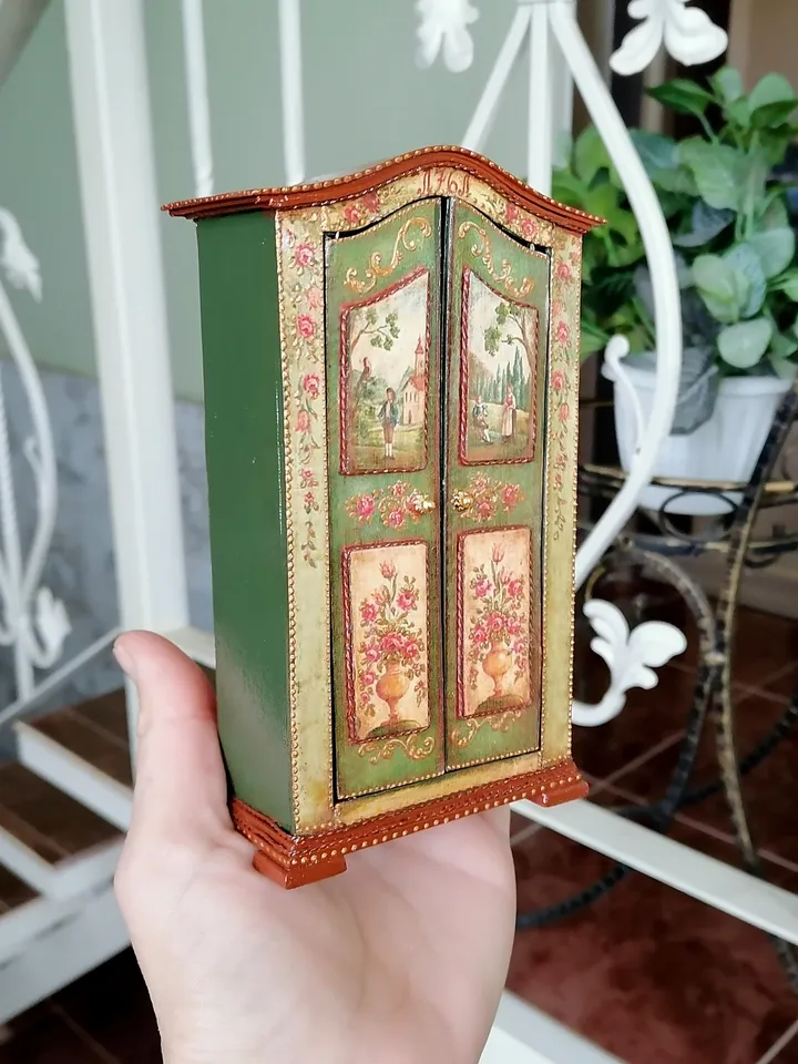 Wardrobe for dollhouse. 1:12.