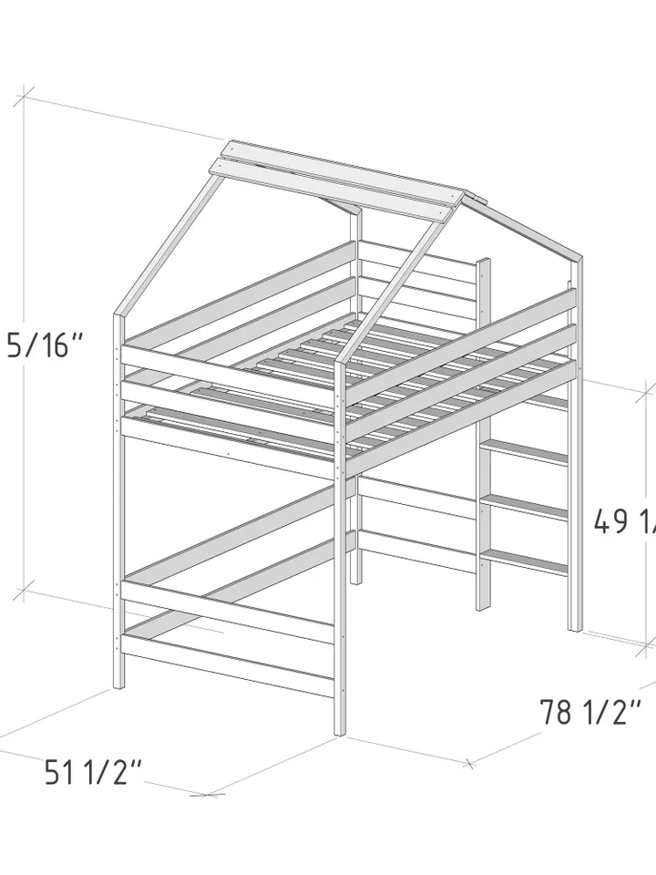 Loft Bed Plan, Small Double Mattress, PDF, DIY