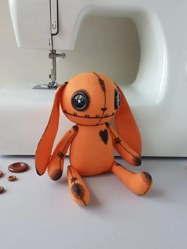 Handmade Bunny Doll – Orange