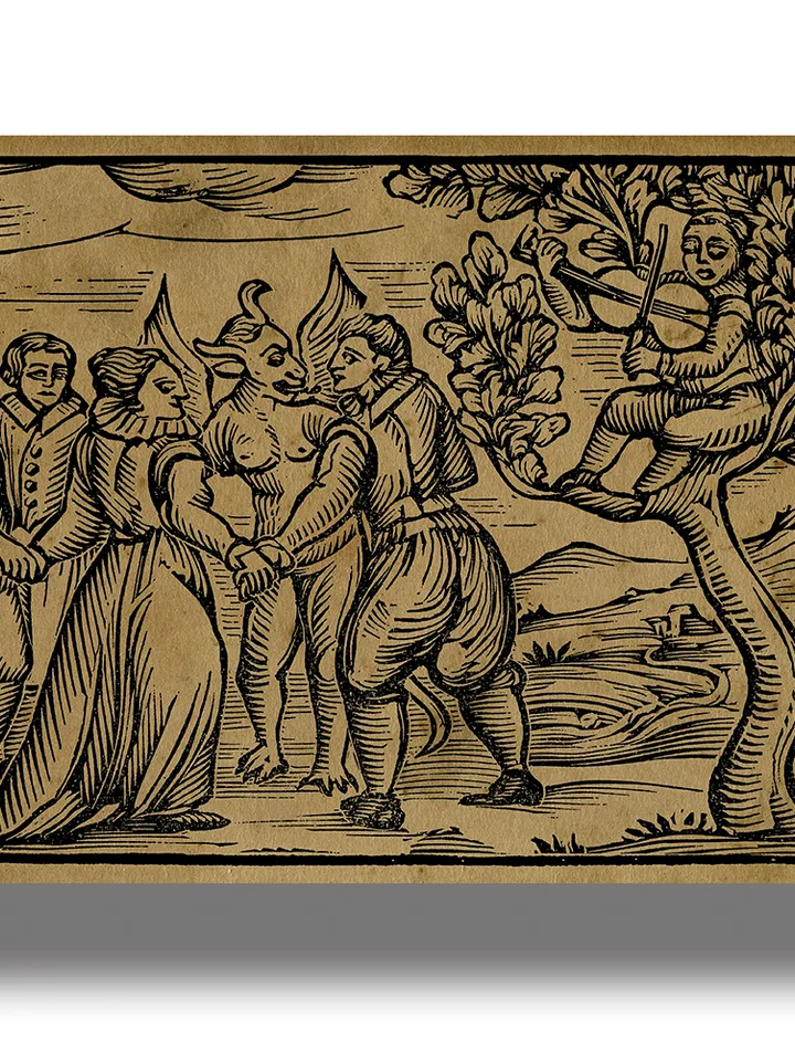 The Witches' Circle at the Sabbath. The ritual of black magic.