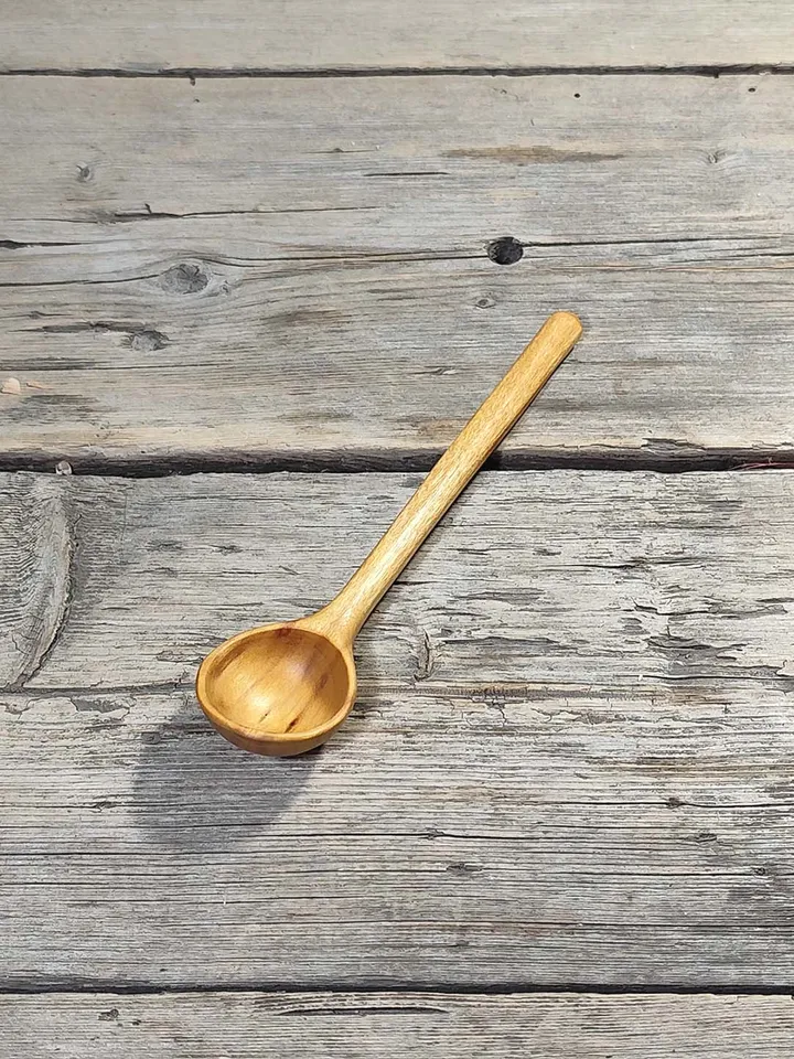 Handcrafted Willow Spoon, 9th Anniversary willow gift, Dessert Wooden Spoon, Tea Willow Wood Spoon