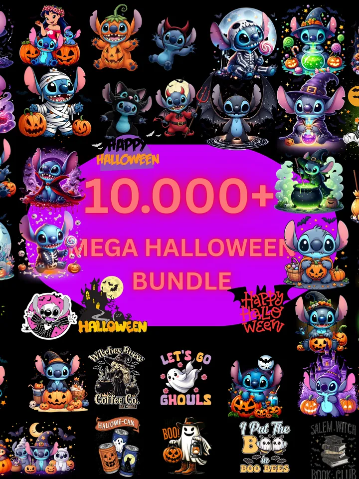10.000+ Halloween Mega PNG Bundle | Scary Movie Designs | Vintage Halloween PNG Set | Spooky Aesthetic | Trick-or-Treat | Cartoon Graphics