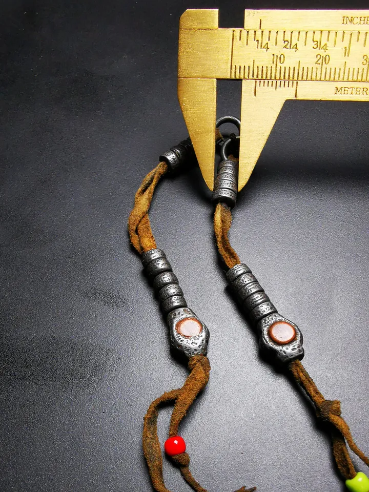 Gandhanra Handmade Tibetan Buddhist Mala Counters,Prayer Bead Counters,Made of  Cold Iron,Copper Inlaid