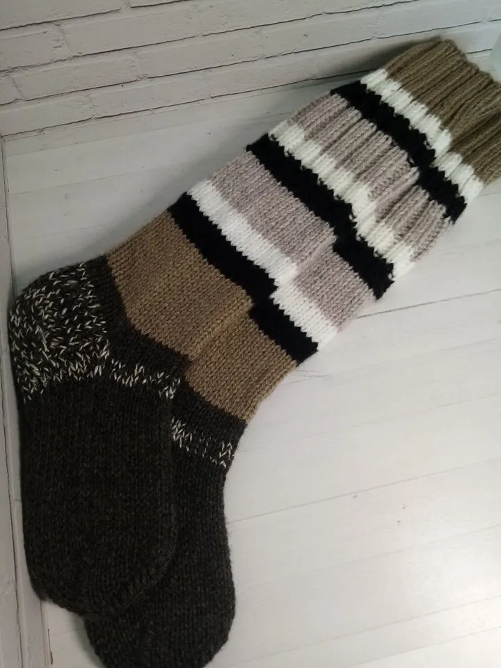 Warming Knee Socks Knitted Handmade