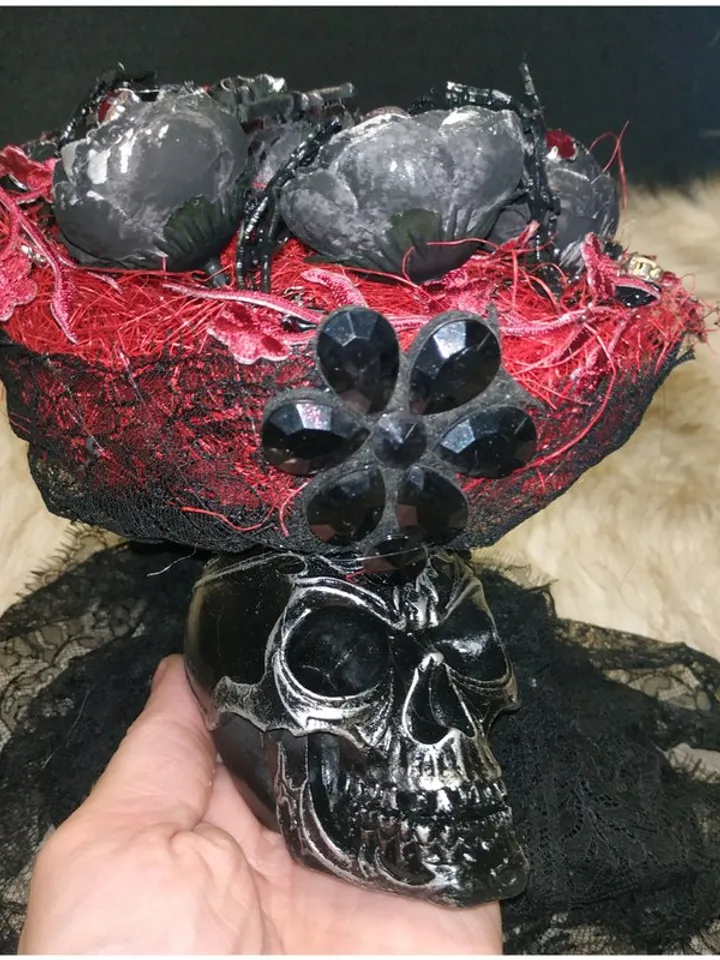 Infernal Boutonniere - Halloween Accessory - Scary gift - Gothic gift - skull 99