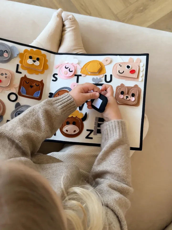 felt quiet busy book toddler 1,2 year old, abc felt activity alphabet book, felt animals abc toys, autism toys 12-24-36 months, kinderkrama