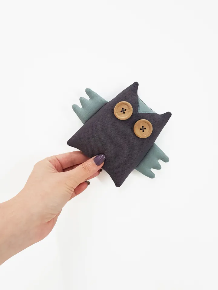 Owl sewing pattern PDF digital tutorial in English, rag doll sewing diy