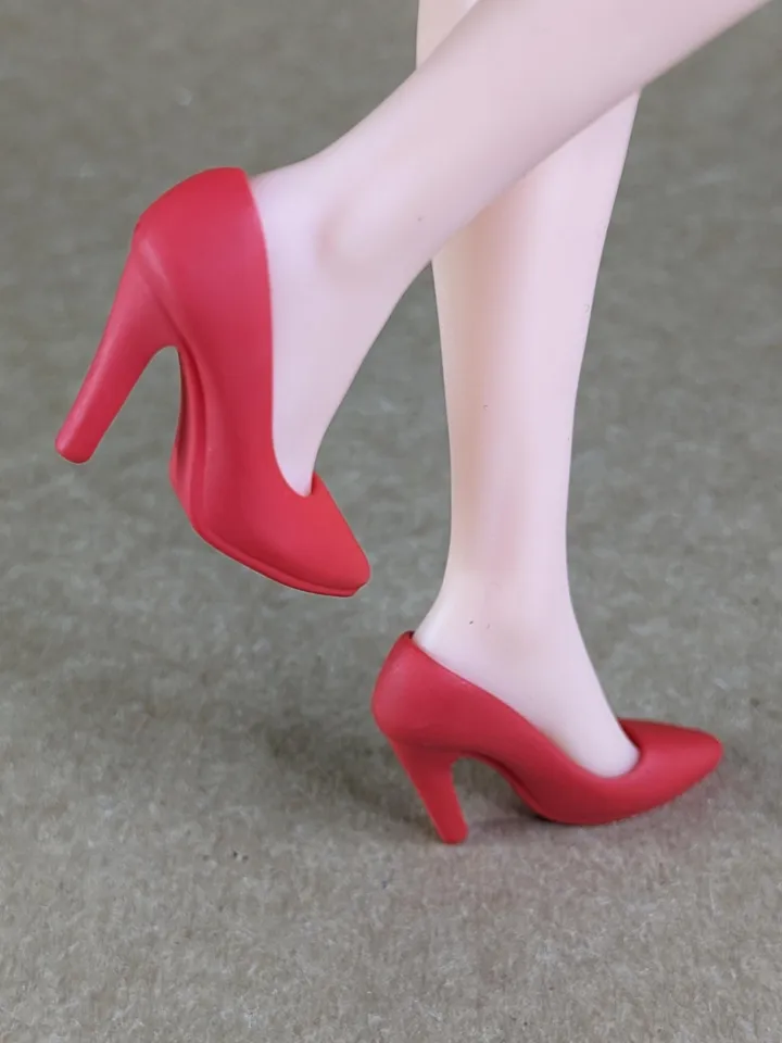 Classic red heels shoes for 30 cm fashion female dolls