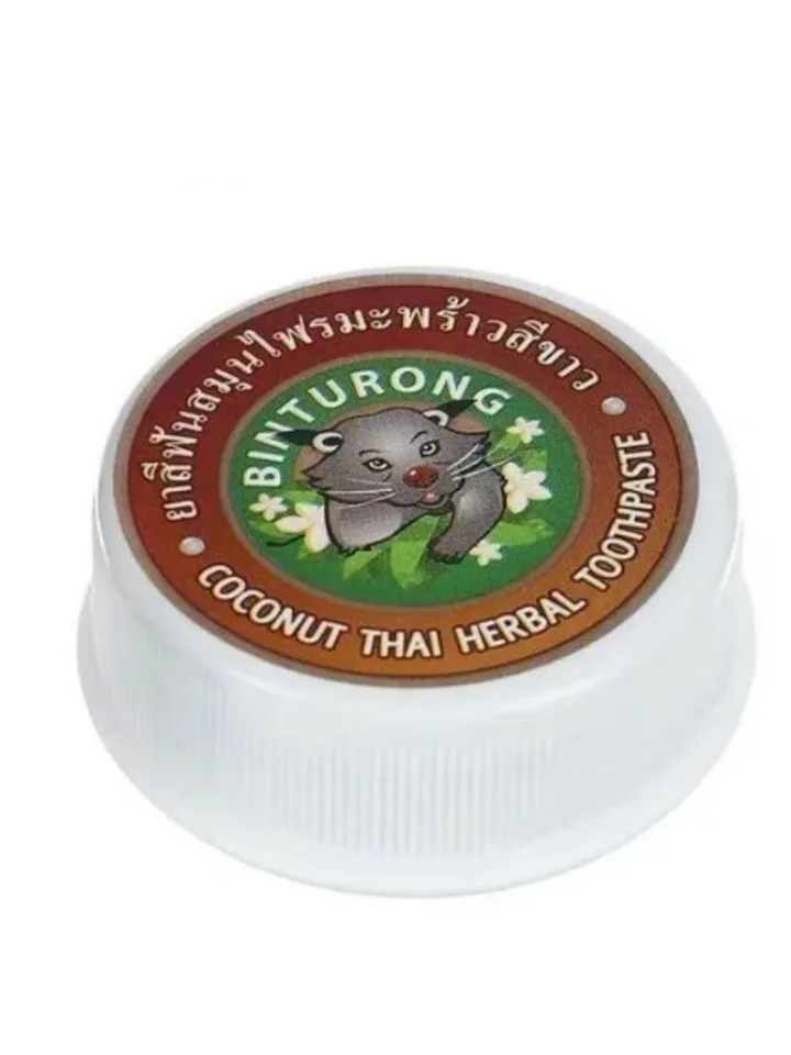 Original Binturong, Thai herbal whitening toothpaste with Coconut oil, 33 gr.