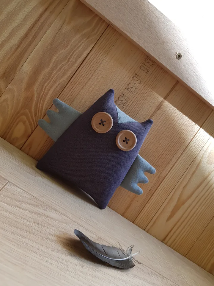 Owl sewing pattern PDF digital tutorial in English, rag doll sewing diy