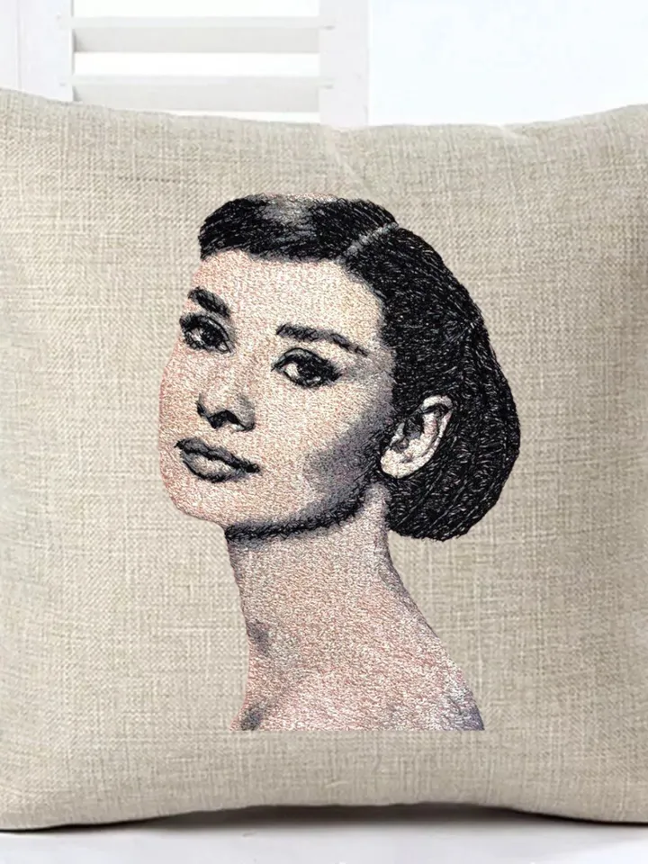 PhotoStitch Audrey machine embroidery designs digital embroidery pattern PhotoStitch Machine embroidery motif  Woman embroidery pattern