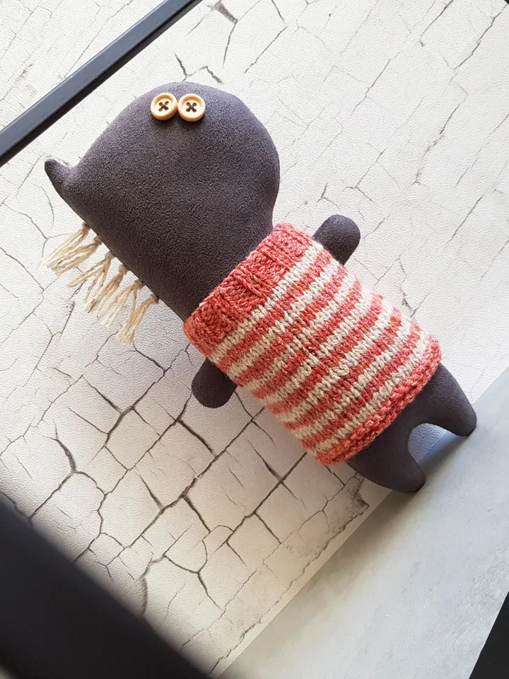 Animal Dolls sewing and knitting patterns PDF, Unicorn and Horse in striped sweaters, Digital tutorial in English, rag dolls diy