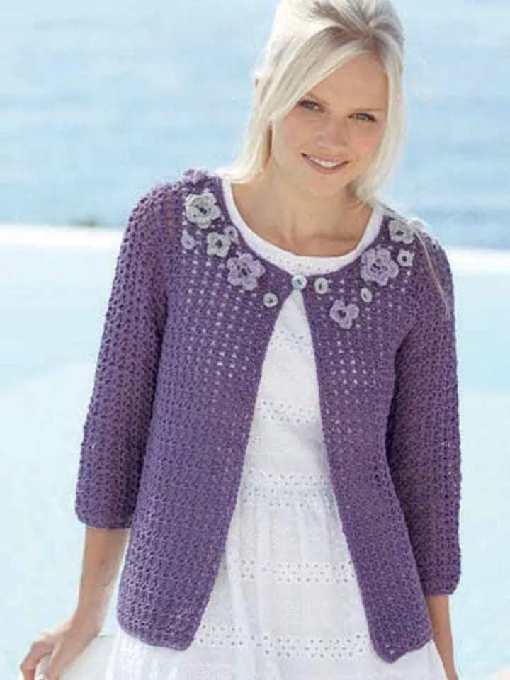Top crochet, cardigan crochet pattern, women ladies set crochet pdf