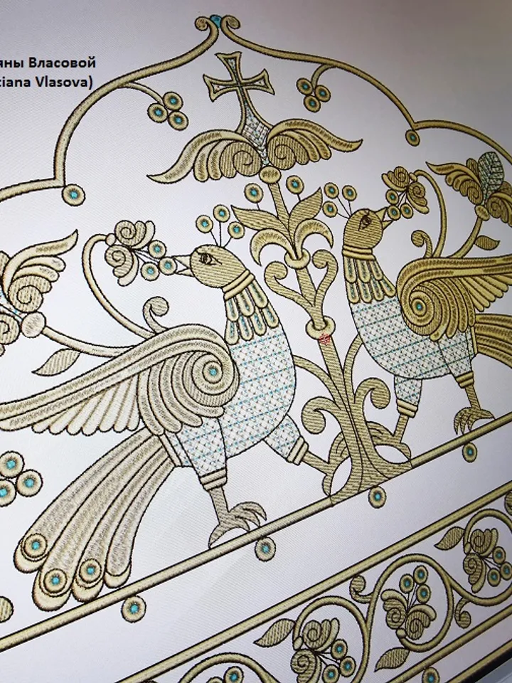 "Agafonovsky" designs for an industrial embroidery machine