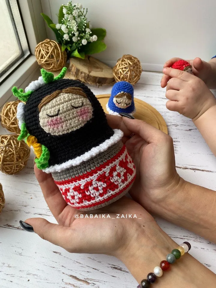 PDF Matryoshka Crochet Pattern Crochet Amigurumi Doll Pattern PDF Stuffed Toy Pattern English Pattern Amigurumi toy Crochet Matryoshka Doll
