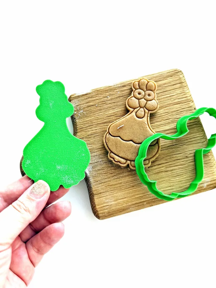 Easter cookie cutter Custom stamp for cake topper gingerbread decor cutters sugar cookies polimer clay