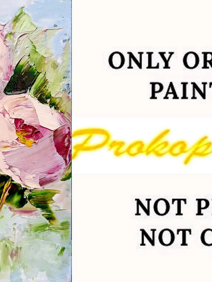 Peonies original oil painting Flowers art. Original art Small painting Peony wall art Pink peonies artwork Floral wall decor Mini art 7x5 in