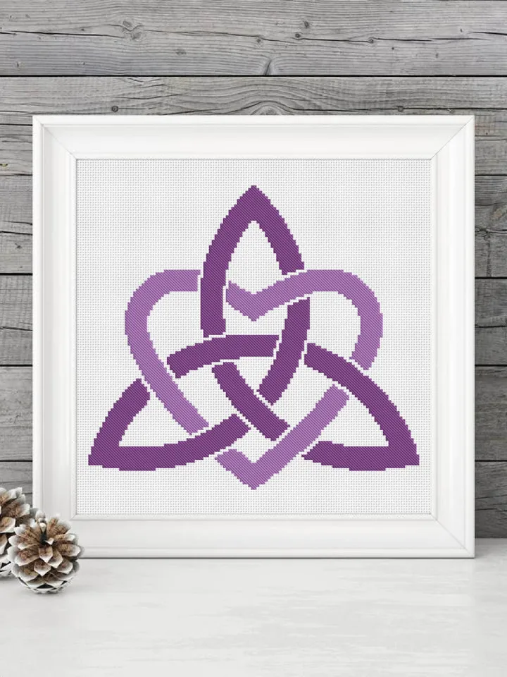 Celtic love knot cross stitch pattern download PDF Celtic heart cross stitch, Trinity knot cross stitch chart, Easy mandala pattern PDF #M60