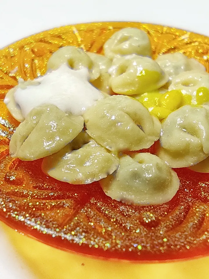 Realistic dumplings, miniature ravioli, food for dolls, doll's house, 1 6 scale, mini food, barbie food, small food