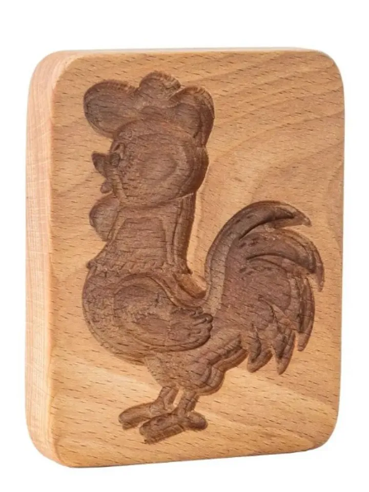 Cock Embossed cookie mold, cookie cutter, wooden mold, Wooden stamp stamp for gingerbread cookies springerle stamp