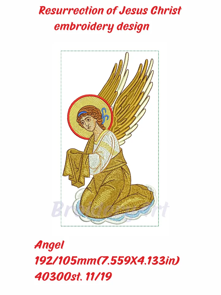 The Resurrection Christ embroidery design