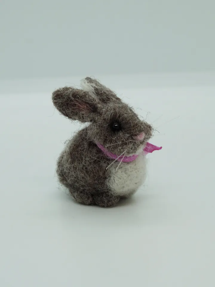 Cinnabun the rabbit, miniature needle felted bunny, gift for her, tiny rabbit, made to order