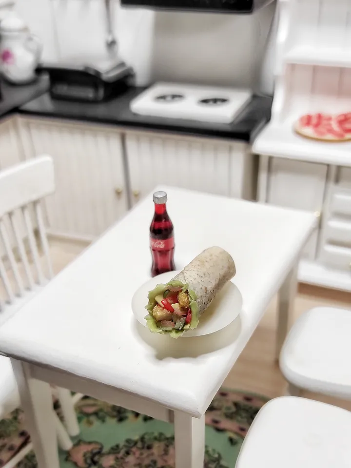 Fast Food with Nuggets for Dolls, mini food, miniature, dollhouse, mini food, 1 12 scale, 1 6 scale, fast food for dolls