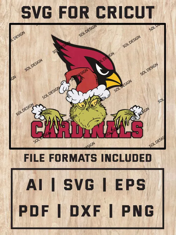 Grinch Arizona Cardinals SVG, NFL SVG Design, NFL Arizona Cardinals SVG, NFL Cardinals Cricut, Christmas Svg, Grinch svg, Digital Download