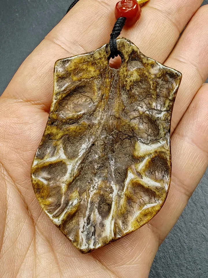 Authentic Citipati Master Pendant,Deer Skull Bone Kapala Protective Charm,Gandhanra Old Tibetan Amulet,Spiritual Necklace,70mm × 448mm