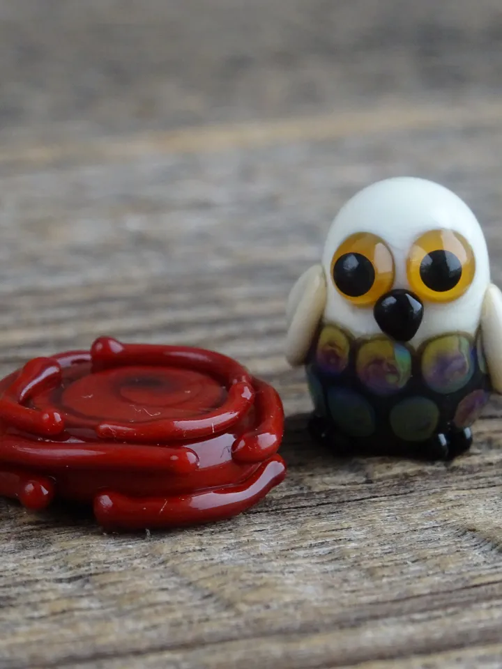 Glass figurines Miniature Owl figurine Tiny owl glass owl gifts graduation gifts Tiny glass animals terrarium figurines Animal figurines