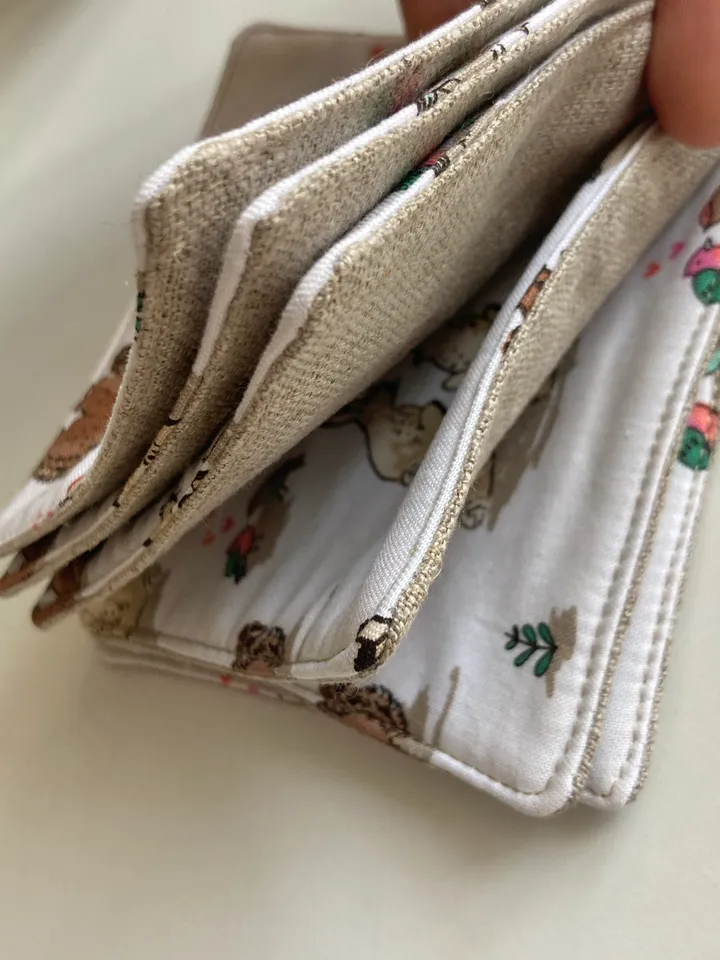 Easter coasters Set of 6 Linen-cotton coasters 4.5'' x 4.5''
