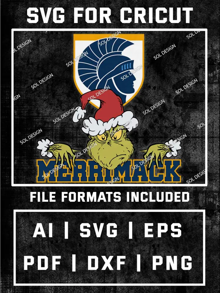 Grinch Merrimack Warriors SVG, NCAA College Team SVG Design, NCAA Merrimack Warriors SVG, NCAA Merrimack Team Cricut, Christmas Svg, Grinch svg, Digital Download