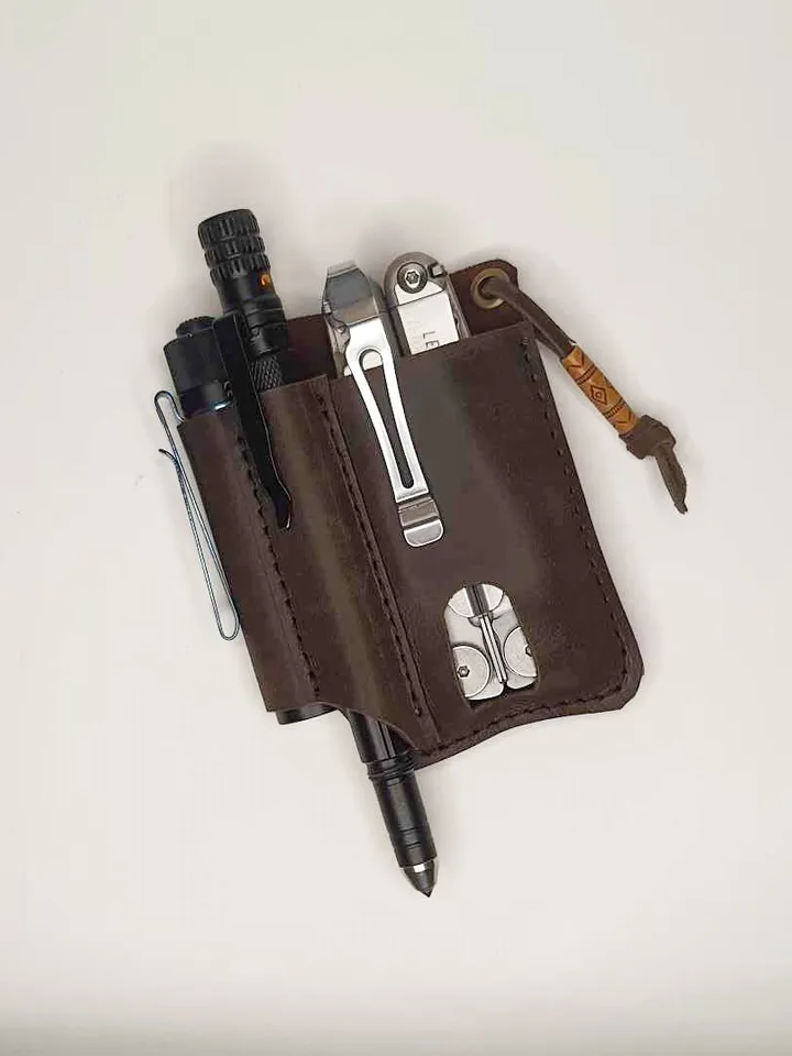 Leather EDC, Belt Case Pattern, leather organizer, Leather Multitool Sheath, Leather man sheath, multitool, tactical pen, flashlight PDF.
