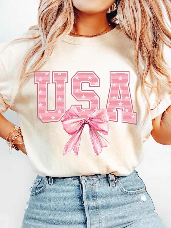 USA png, Coquette American Girly png, Coquette Bow png, 4th of July sublimation, America Png, Freedom, American Flag sublimation, American