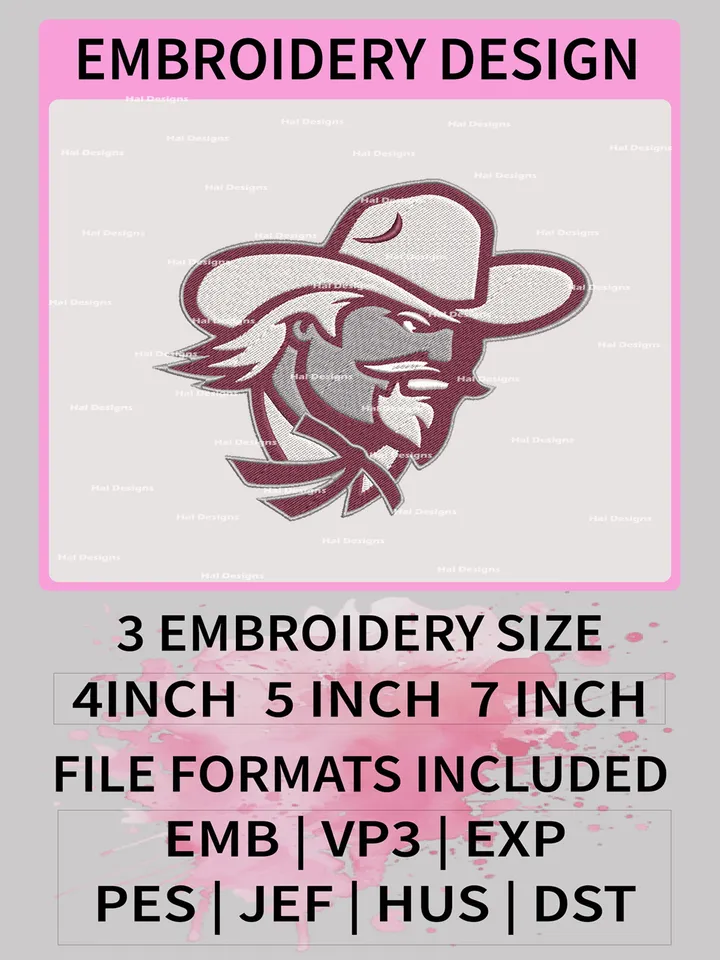 NCAA Eastern Kentucky Colonels Embroidery File, 3 Sizes, 6 Formats, NCAA Machine Embroidery Design, NCAA Logo, NCAA Teams