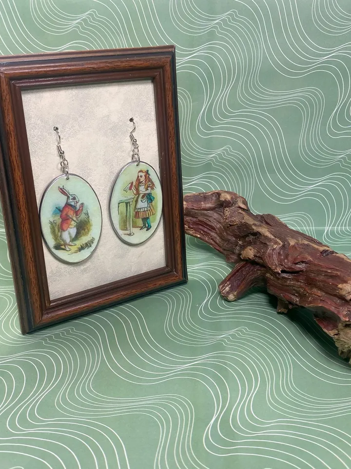 Handmade earrings. UV resin. Individual design.