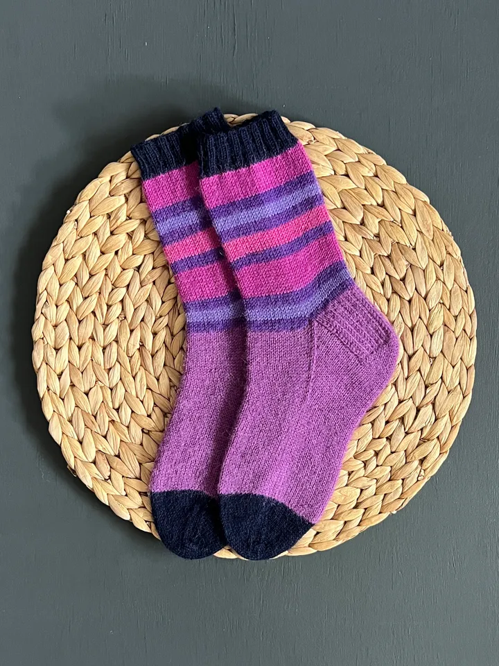 Handmade knitted womens socks/ Warm knitted accessory