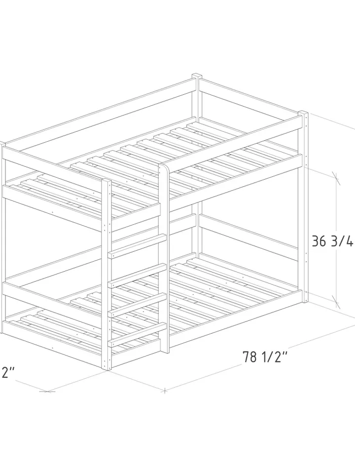 Bunk Bed Plan, Twin Size, PDF, DIY