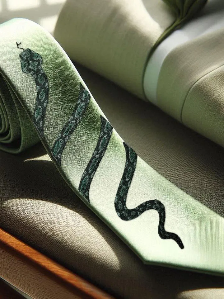 Machine embroidery design "Snake on a tie"