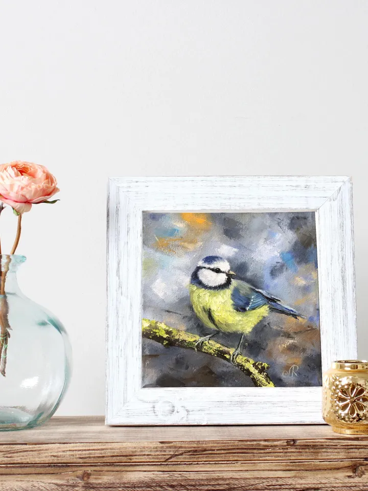 Bird Original Oil Painting Animal Painting Birds Wall Art