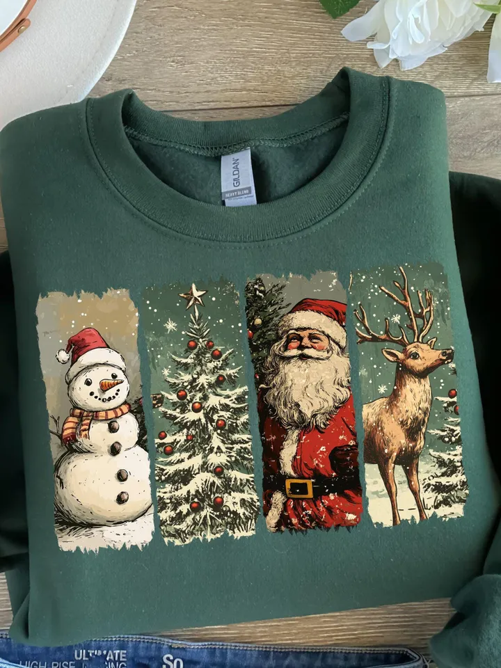 Retro Christmas PNG, Christmas Shirt PNG, Vintage Christmas PNG, Santa Claus png, Christmas Sublimation, Merry Christmas png, T-shirt design