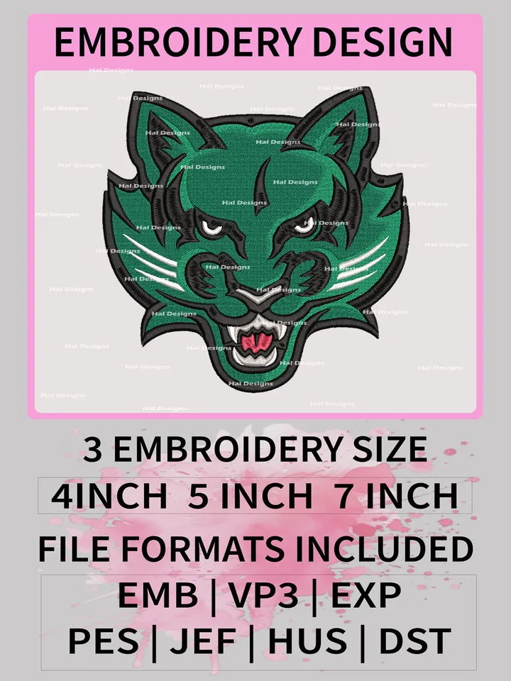 NCAA Binghamton Bearcats Embroidery File, 3 Sizes, 6 Formats, NCAA Machine Embroidery Design, NCAA Logo, NCAA Teams