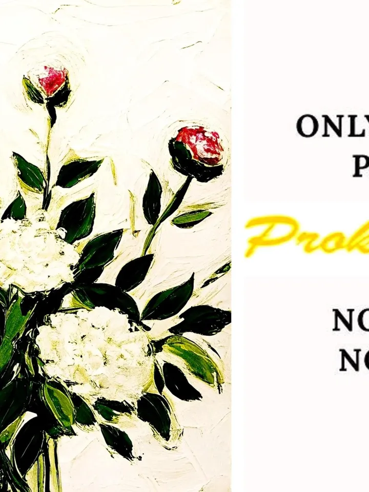 Hydrangea Painting Peony Flower Original Art Blue Peonies Impasto Oil Painting Small Wall Art Gift by ArtProkopaloSv