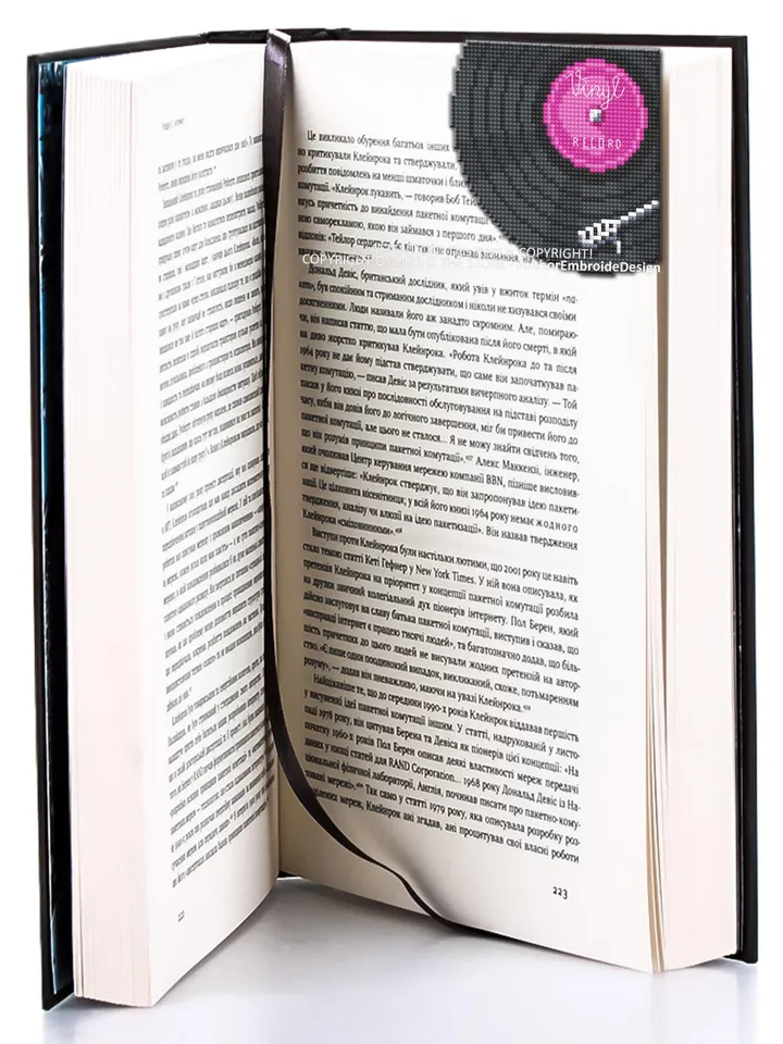Corner bookmark cross stitch pattern PDF download Vinyl record cross stitch chart, Music bookmark pattern digital PDF, Retro vintage #B348