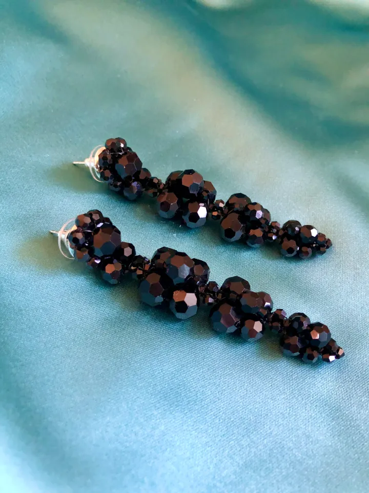 Cluster Drip Beaded Earrings