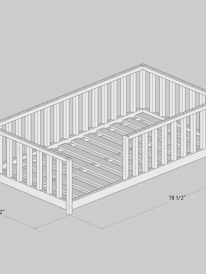 Montessori Floor Bed Plan, Twin Size, PDF, DIY