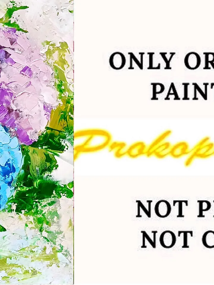 Hydrangea Painting Flower Original Art Abstract Floral Wall Art Chunky Small Oil Painting Impasto Impressionist Artwork home gifts 7x5 in