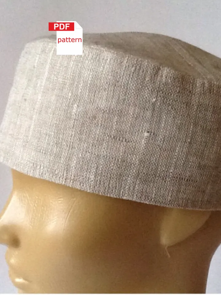 Kufi hat sewing Pattern Printable PDF pattern Instant download